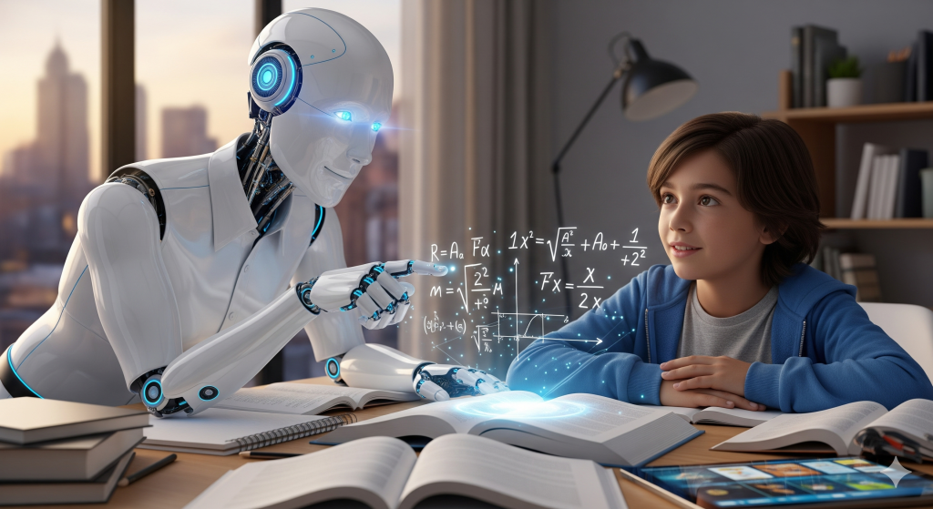 AI supporting a learner while preserving human-centered education