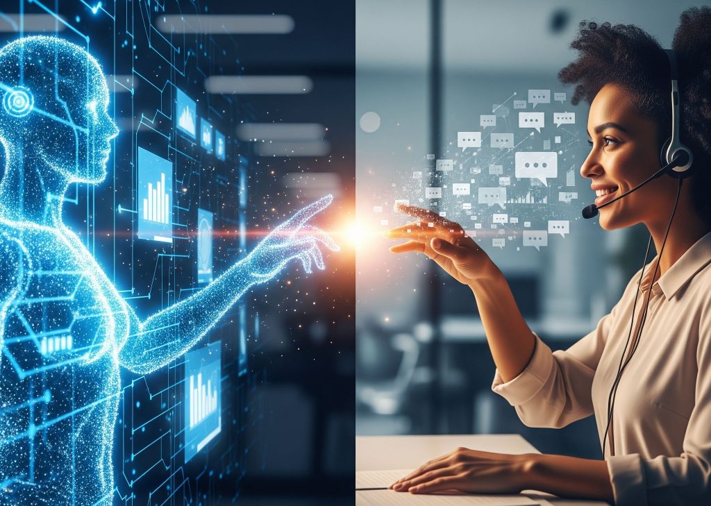 AI chatbot integration as a virtual assistant in a website customer support.