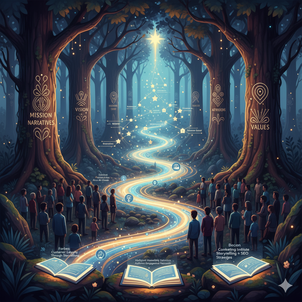 Creative brand storytelling concept