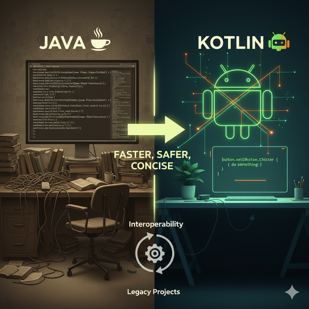 Kotlin and Java Android application development