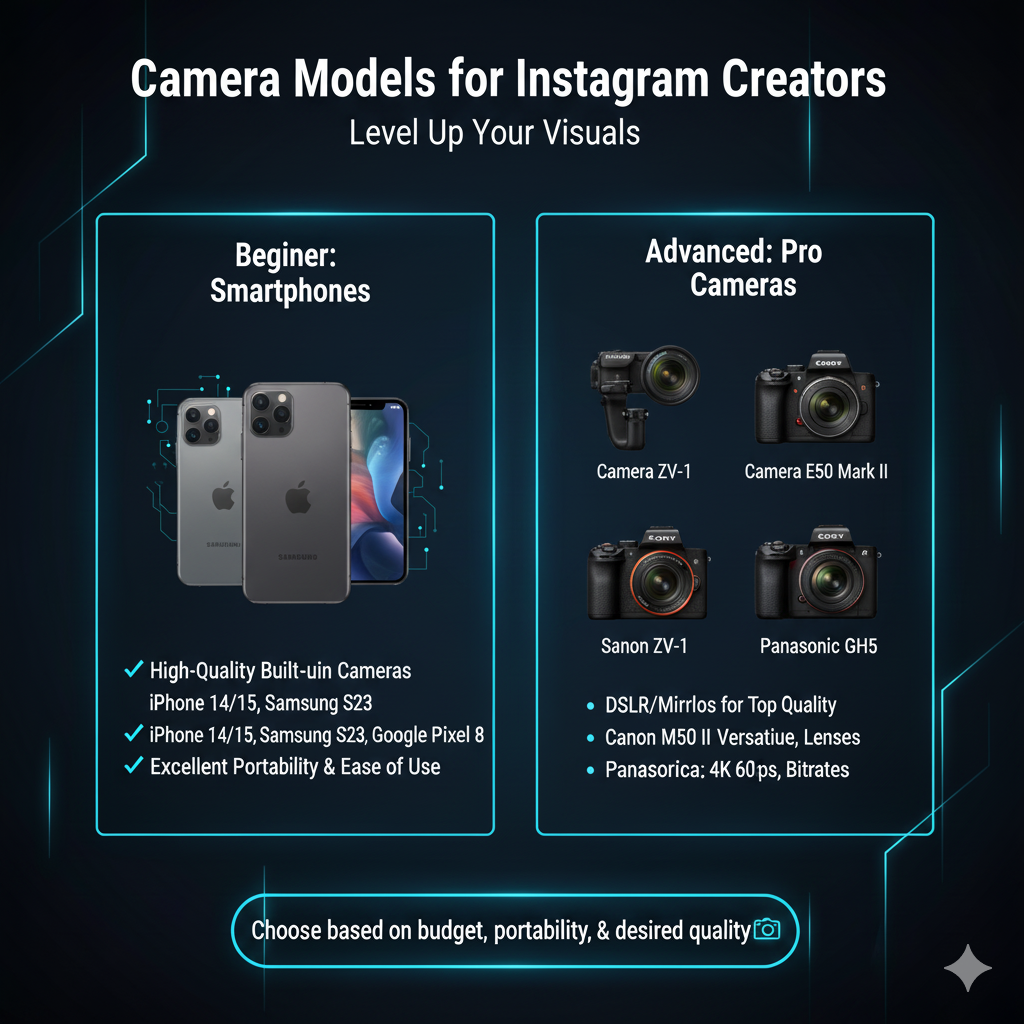 Instagram creator camera and production setup