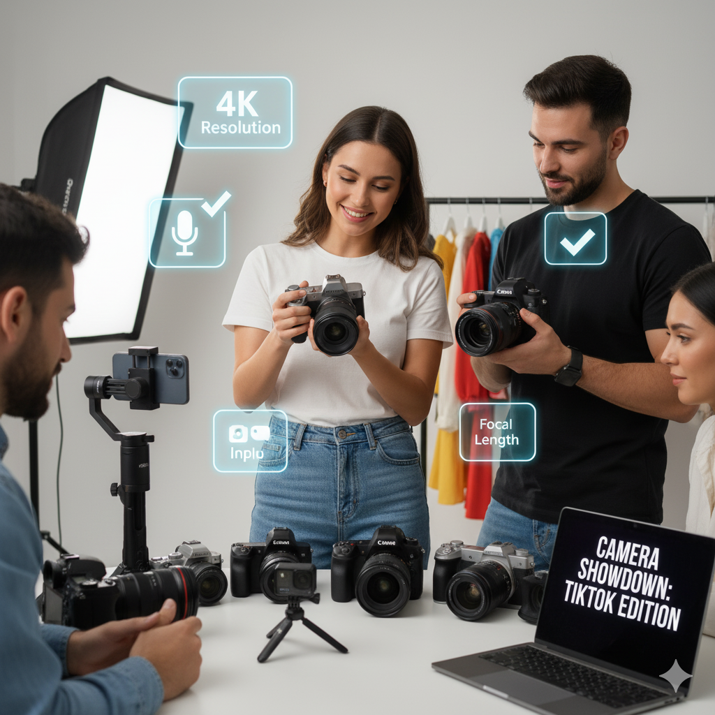 TikTok vertical camera setup