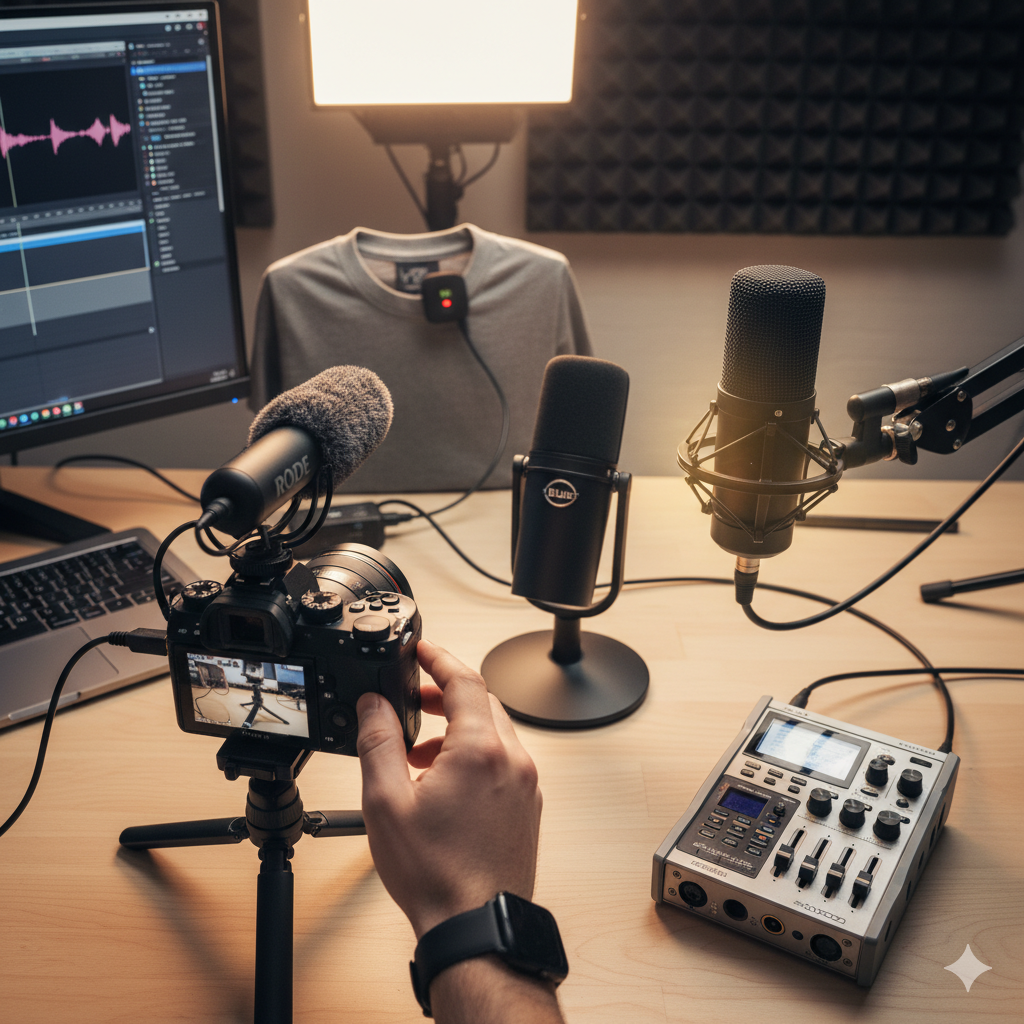YouTube audio recording setup